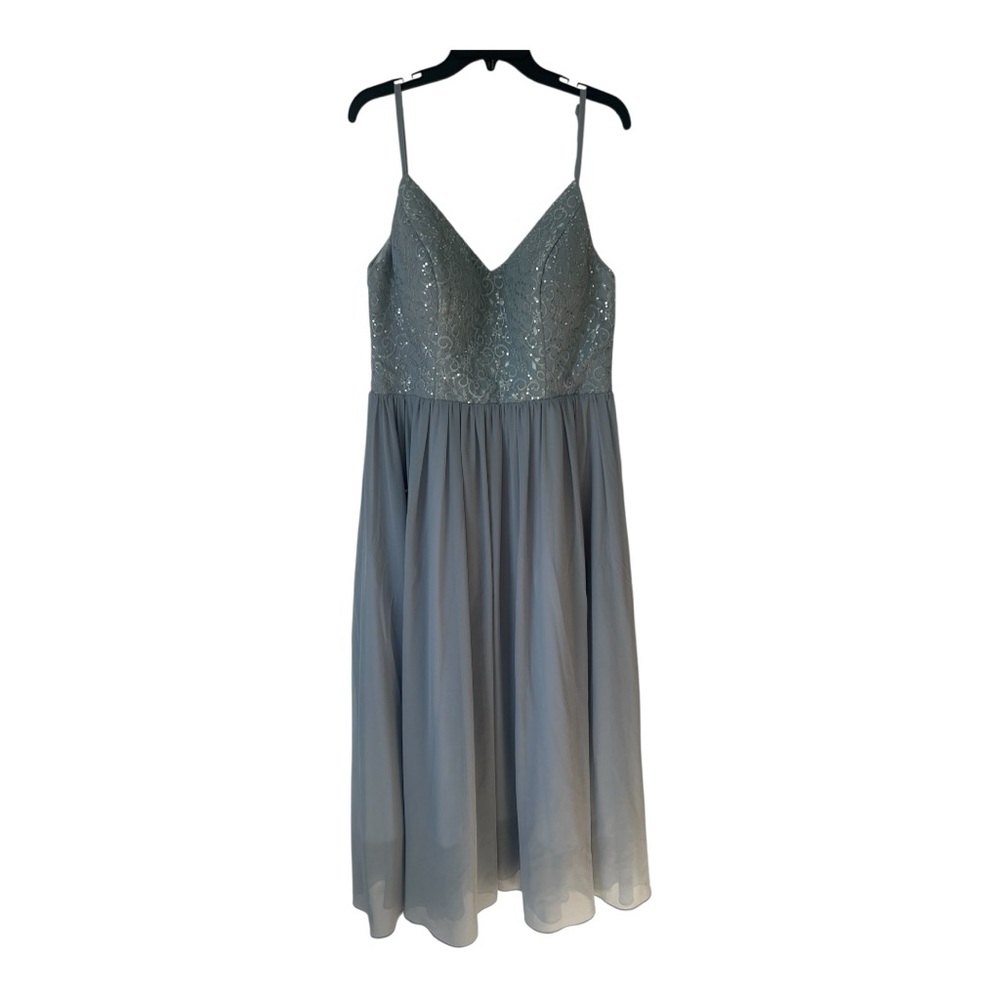Elegant Blue Gray Sleeveless Dress Size Size XL. Brand new.